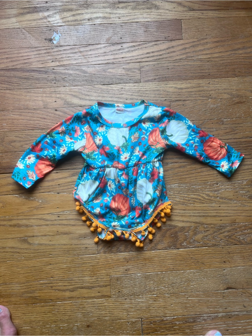 Fall Baby girl outfits and dresses bundle size 3-6 months with pumpkins and skel - Picture 2 of 14